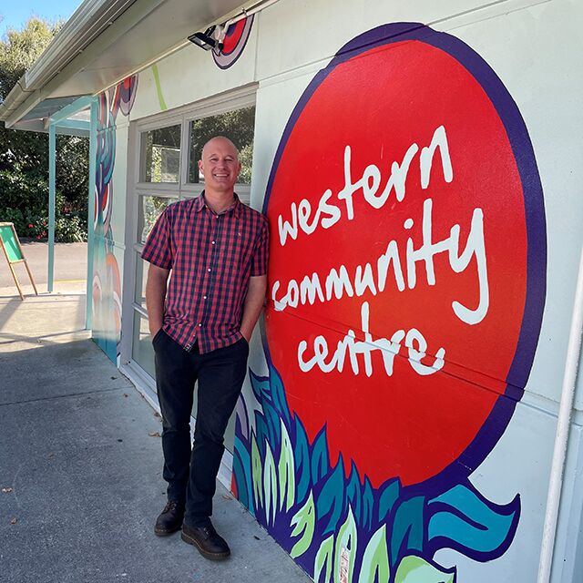 Manager Neil Tolan stands in front of Western Community Centre 