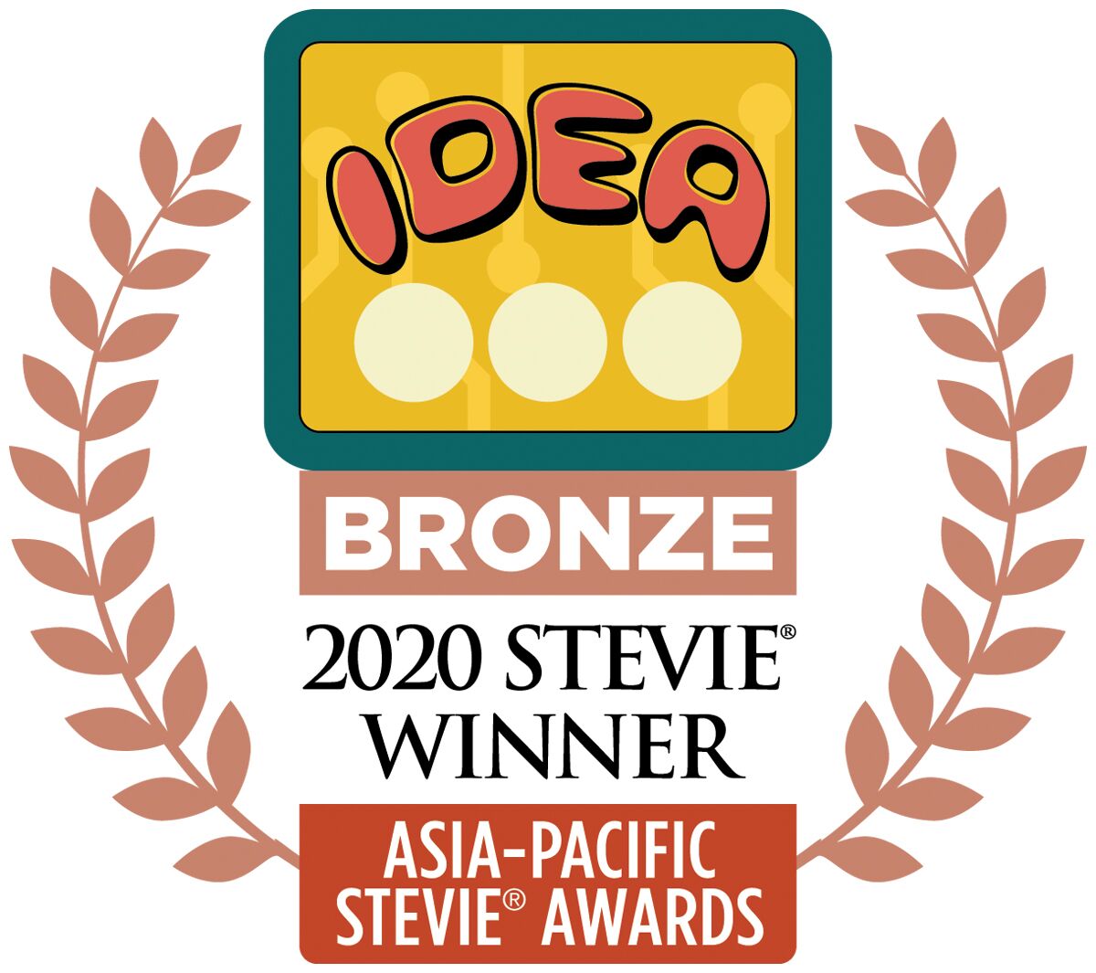 Award Badge for 2020 Asia-Pacific Stevie Award. Security Health Check won bronze award for innovation in business-to-business services