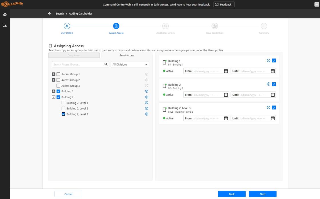 Command Centre web release notes