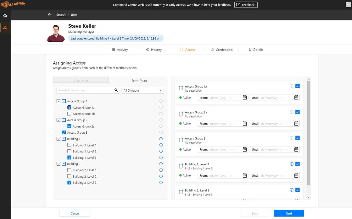 Command Centre web release notes