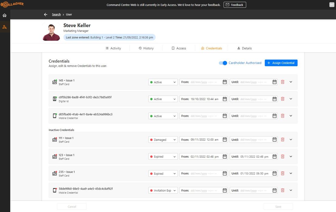 Command Centre web release notes
