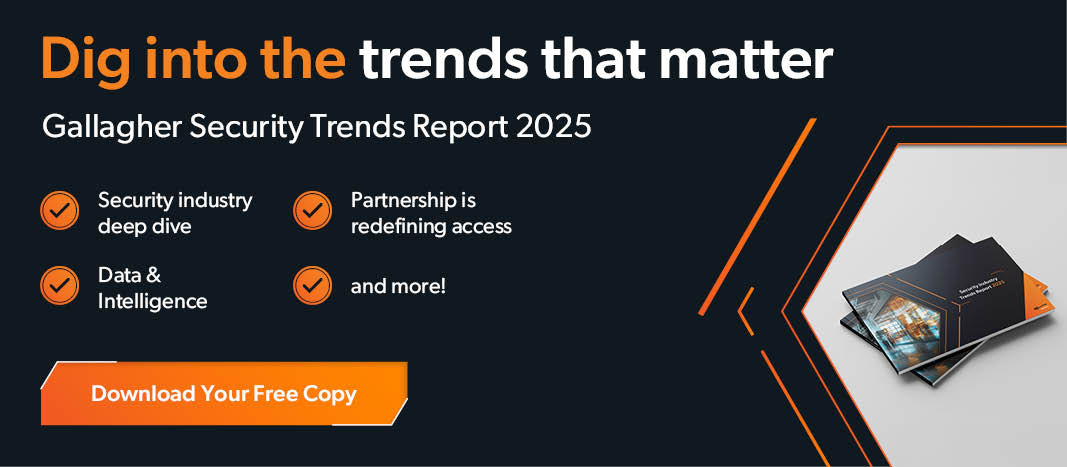 Illustrated graphic depicting key trends in the Security Trends Report for 2025