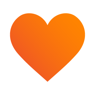 Orange icon heart