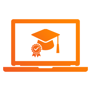 Laptop training online icon