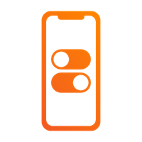 Mobile - Settings (Control) orange icon