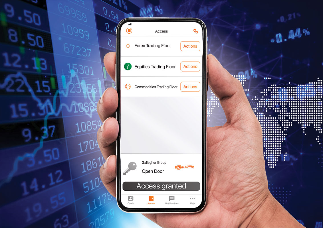 View of financial institution areas in Command Centre Mobile 