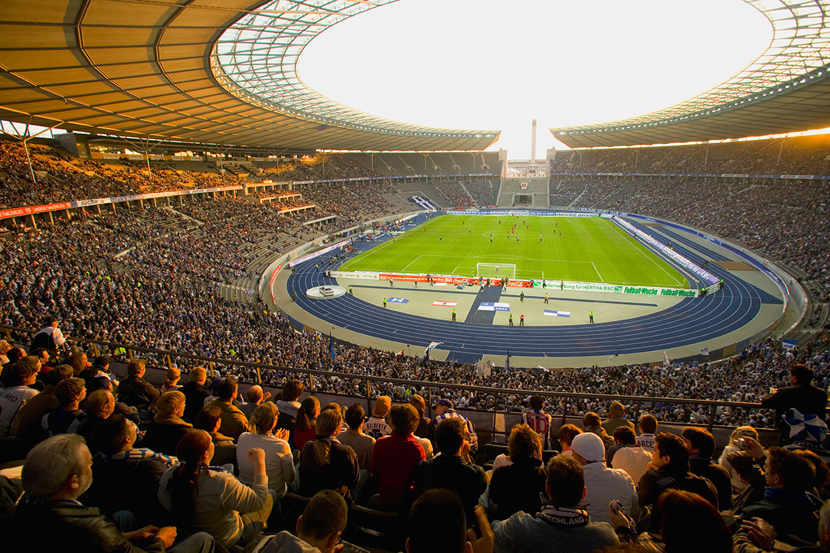 football game at stadium