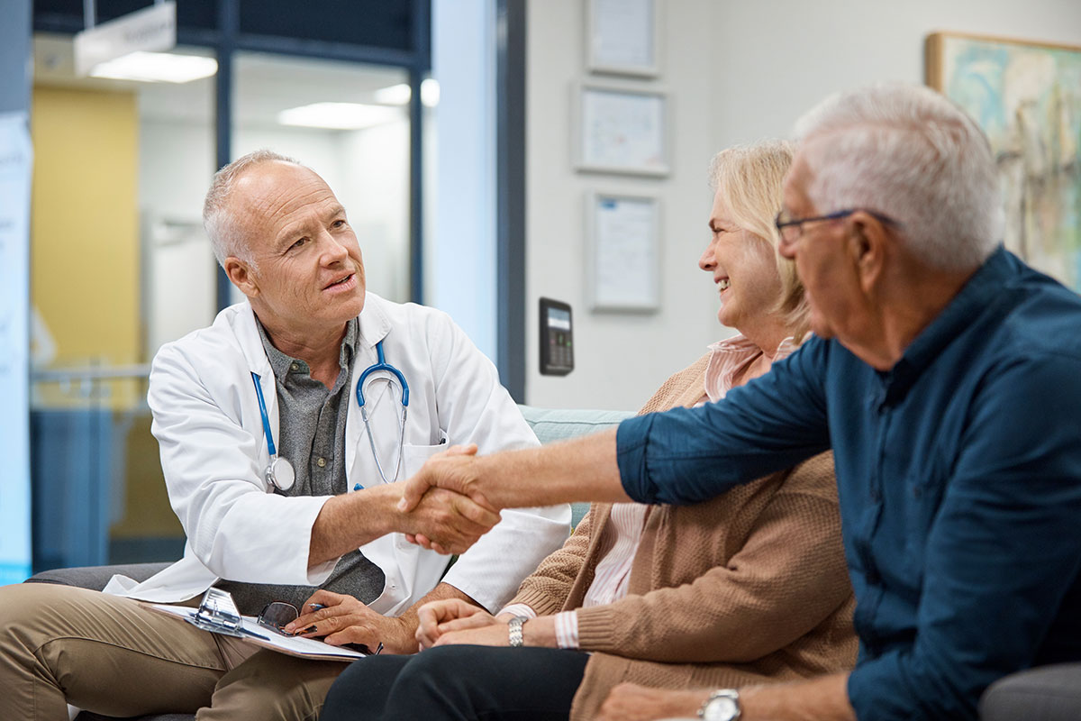 Doctor meets with patient
