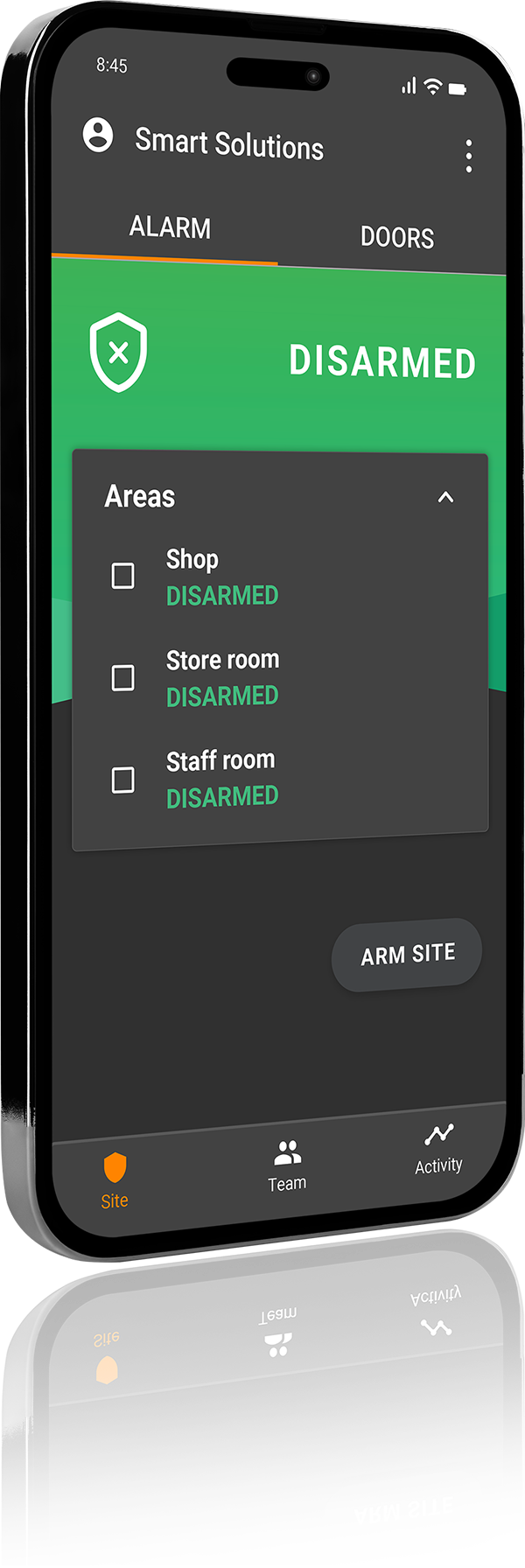 SMB app screenshot - Disarmed