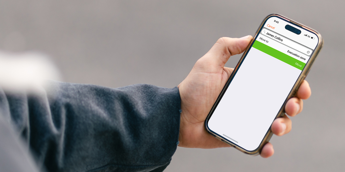 iPhone being used for emergency mustering a school lockdown situation